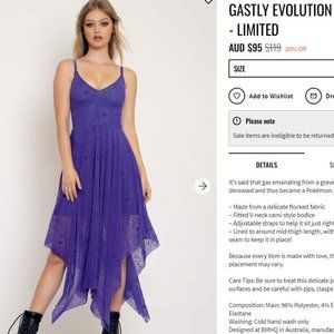 Blackmilk Ghastly Evolution Handkerchief Dress - Small (Limited/Sold-out)